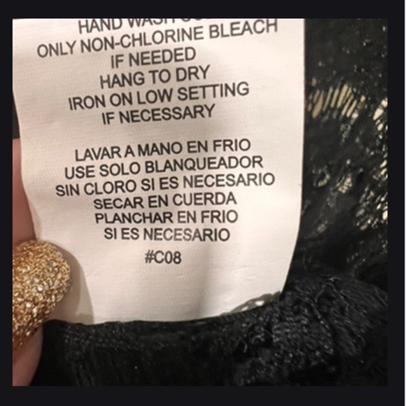 NEW! Lily White size large black lace pullover top. - Picture 8 of 8